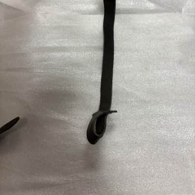 LM Flat Wound BLACK Braided Mandolin STRAP MDB-BK - LEATHER Ends - FIRE SALE image 7