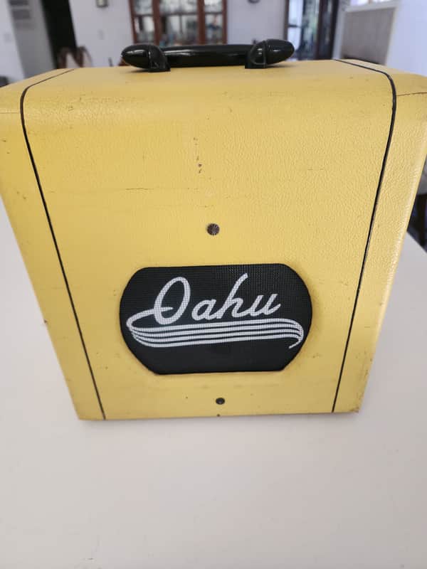 1950s Valco/Oahu yellow sunshine 1x8 amplifier image 1