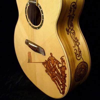 Blueberry Handmade Acoustic Guitar Dreadnought US MARINES Built to Order image 10