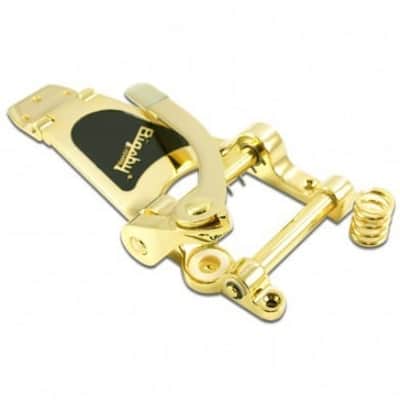 Bigsby B70G Vibrato Tailpiece “ Gold Finish, Licensed B7-Style Tremolo for Archtop & Semi-Hollow Guitars image 4