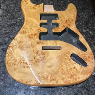 Strat Style Guitar Mahogany Body with Splatted Maple Top, Glossy finish image 1