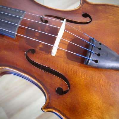West German 4/4 Stradivarius Model Violin 1950s-1960s - Brown Varnish image 11