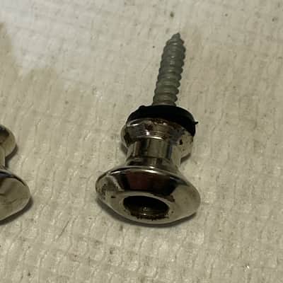 3 - Used Jim Dunlop Electric Guitar Chrome Strap Lock Buttons image 5
