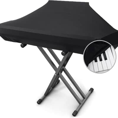 Piano Keyboard Lid Stretchy 88 Keys Piano Dust Cover for 88 Key Piano Keyboard with Durable Elastic & Cord Lock Must Have Piano Accessories,Machine Washable image 1