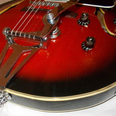 1966 Kimberly Teisco E-335T Cherry Burst *Split Rail Pickups* image 9