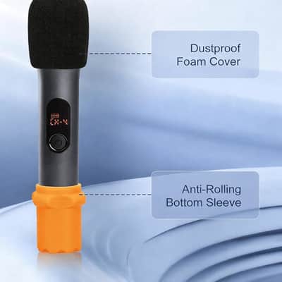 Hard Shell Microphone Case for Wireless Two Mic System & PartyBox Wireless Mic, Carrying Travel Mics Storage Bag with 2 Microphone Cover and 2 Silicone Bases for Karaoke Stage Parties image 3