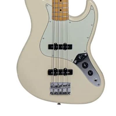 TAGIMA TW 73-OWH LF/MG JAZZ STYLE BASS GUITAR OLYMPIC WHITE-MAPLE FB MINT GREEN PICKGUARD image 1