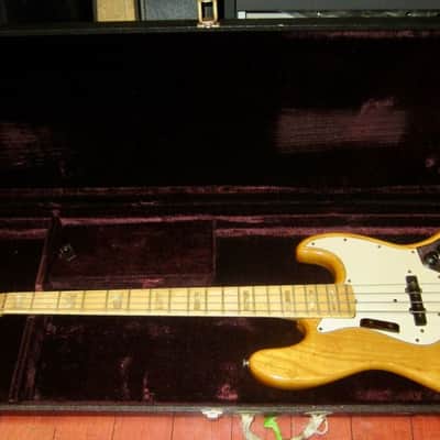 1973 Fender Jazz Bass Natural w/ Vintage Hard Case image 13