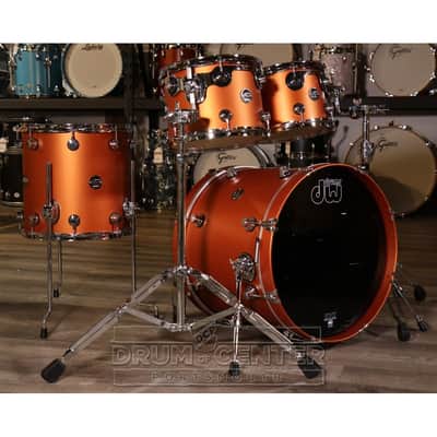 DW Performance 4pc Drum Set 20/10/12/14 Hard Satin American Rust image 1