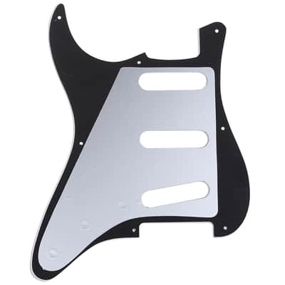 8-Hole 50s 57 Vintage Style Strat SSS Guitar Pickguard for American Stratocaster, 3Ply Black image 3