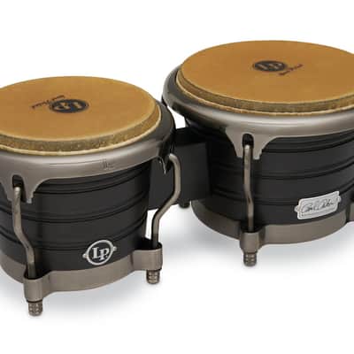 Latin Percussion LP Raul Rekow Signature 7-1/4" and 8-5/8" Bongos - Dark Walnut with Black Satin Hardware (LP201AX-2RRB) image 2
