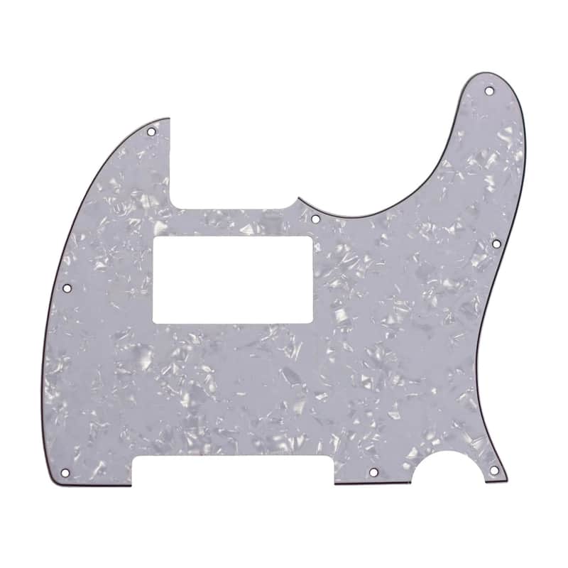 White Replacement 3 Ply Humbucker Pickguard for Standard Tele Style Guitar image 1