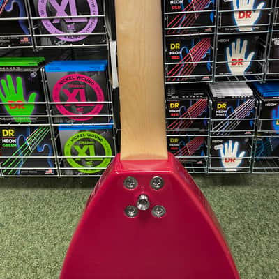 Vox Mini MKIII travel guitar teardrop shape in loud red finish image 9