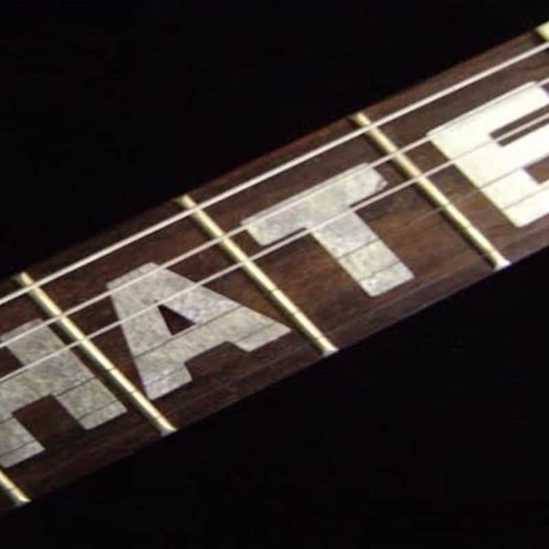 Hate Silver Sticker Inlay Vinyl Fret Markers Fretboard Guitar & Bass image 1