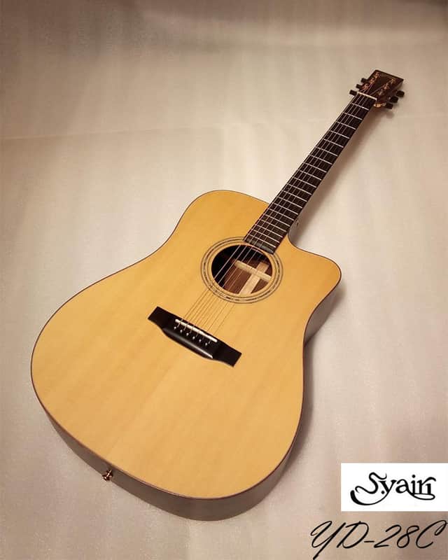 S.Yairi YD-28C all Solid Sitka Spruce & Rosewood Dreadnought Cutaway acoustic guitar image 1