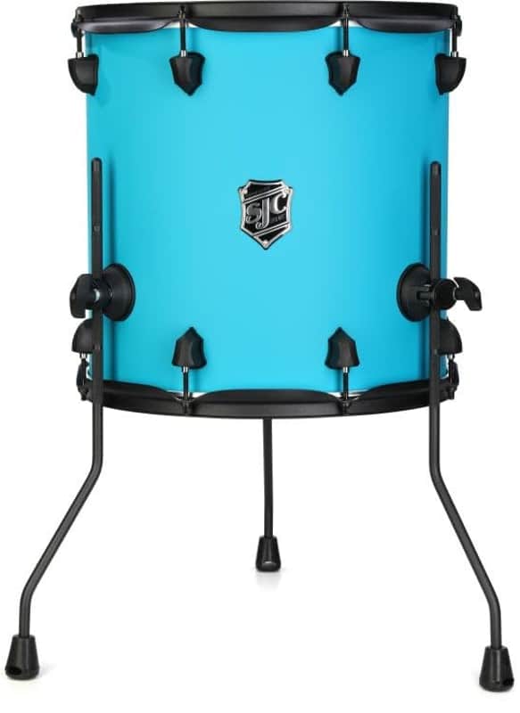 SJC Custom Drums Pathfinder Floor Tom - 14 inches x 14 inches, Carribean Blue image 1