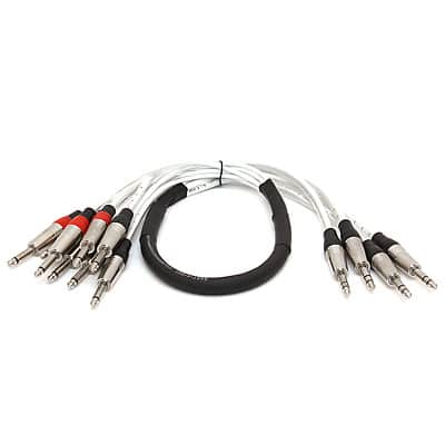 4 Channel 1/4" TRS 8 TS Insert Snake Audio Cable 3' image 2