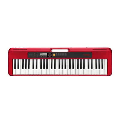 Casio Casiotone CT-S200 61-Key Portable Keyboard (Red) with Stand Bundle image 2
