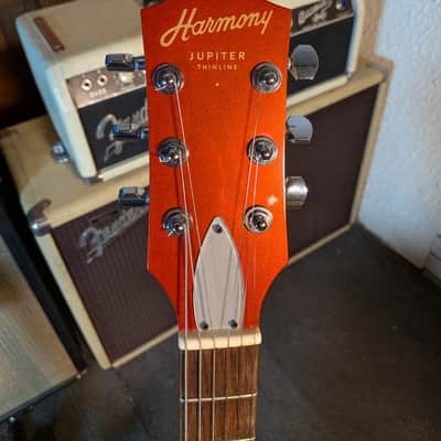 Harmony Jupiter Thinline Semi-Hollow Electric Guitar - Cherry (Used) image 5