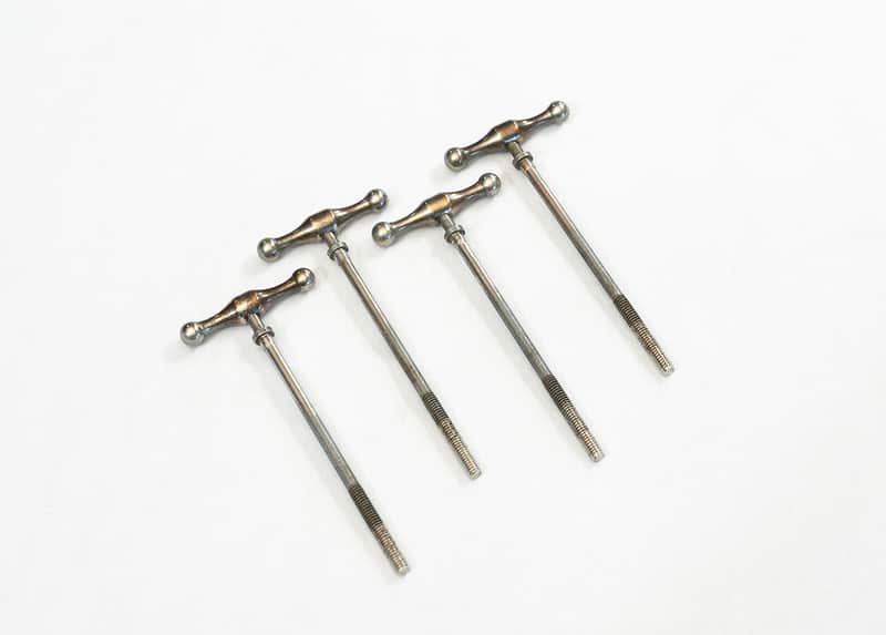 Slingerland 50's Radio King Bass Drum Tension T-Rods 4-1/4" Nickel - (4 pack) image 1