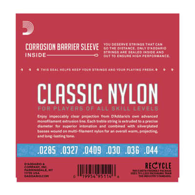 D'Addario Classical Guitar Strings EJ27H Silverplated, Hard - Classic Guitar Strings image 2