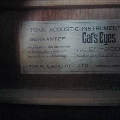 Tokai Cat's Eyes CE-200 Dreadnought Acoustic 1982 image 5