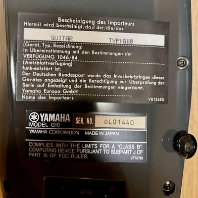 Yamaha G10 Synthesizer MIDI Guitar 1980s – Warranty image 10