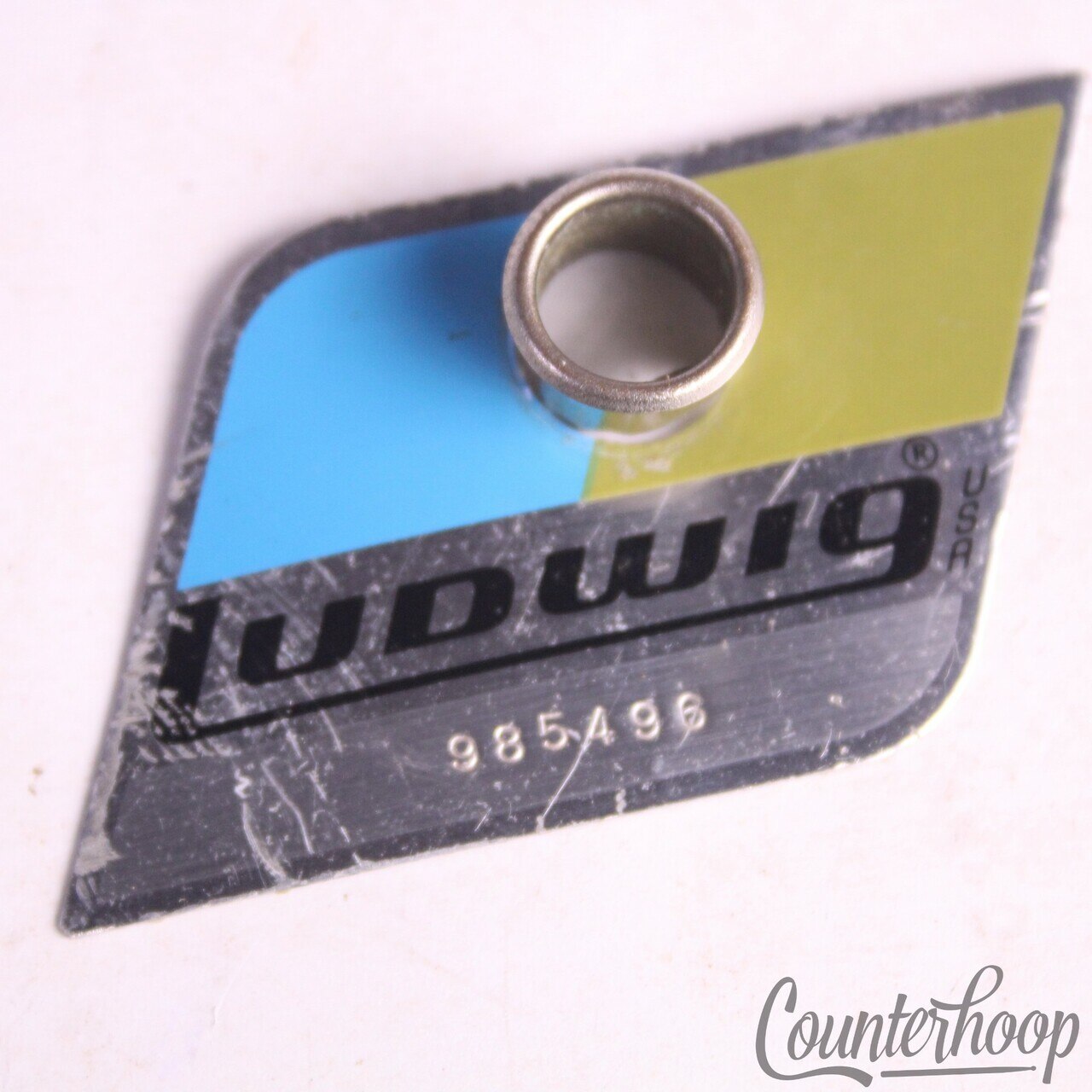 Ludwig Drum Co Blue/Olive Badge Vintage 1973 98x Chicago Snare/Bass/Tom +Grommet — main photograph