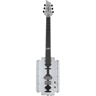 Schecter Machine Gun Kelly Razor Blade Electric Guitar, Metallic Silver image 2