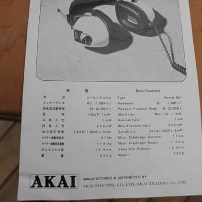 Vintage deadstock AKAI ASE-22 Headphones with volume control image 7