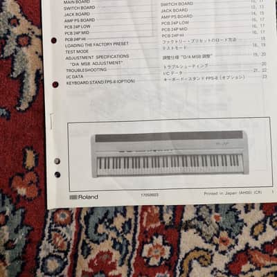 Roland  FP8 Schematics /Service Manual/ Service Notes Original