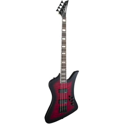 Jackson JS Series Kelly Bird Bass JS3Q AM Transparent Red Burst - 4-String Electric Bass image 3