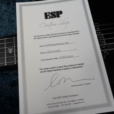 ESP Custom Shop ANCHANG STAR -Black- 6-String w/ Case image 5