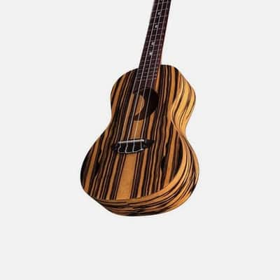 Luna Uke EX BWE Crescent Black/White Ebony Concert w/ Gigbag image 8