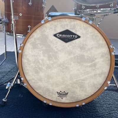 Craviotto Solid Cherry Drum Set – All drums signed by Johnny (2009) – 18/12/14 + 5.5 Snare – Collector Grade image 3