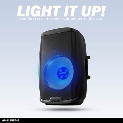 Gemini Sound AS-2115BT-LT-PK 2000W Bluetooth Active DJ PA Speaker System with Stand and Microphone image 2