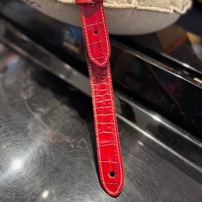 Blue Bell Straps Johnson Caiman “ ONE OF A KIND”  Custom Cherry Red Exclusive for Al’s Music Factory image 2