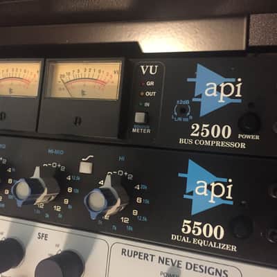 API Mix Buss / Mastering Bundle: 2500 Stereo Bus Comp & 5500 Stereo Bus EQ - Special Extras Included image 2
