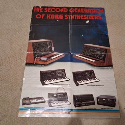 Vintage 1978 Korg Synthesizers Poster PS-3100 PS-3300 MS-20 MS-10 and more