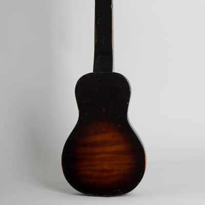 Unlabelled Lap Steel Electric Guitar, made by Harmony (1939), black gig bag case. image 2