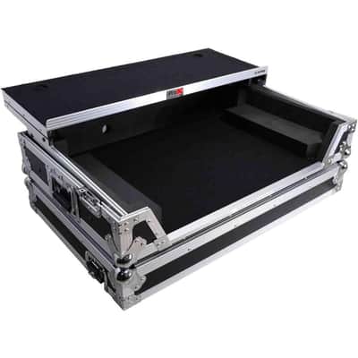 ProX ATA Flight-Style Road Case with Laptop Shelf for DDJ-FLX10 and DDJ-GRV6 Controllers (Black / Silver) image 1