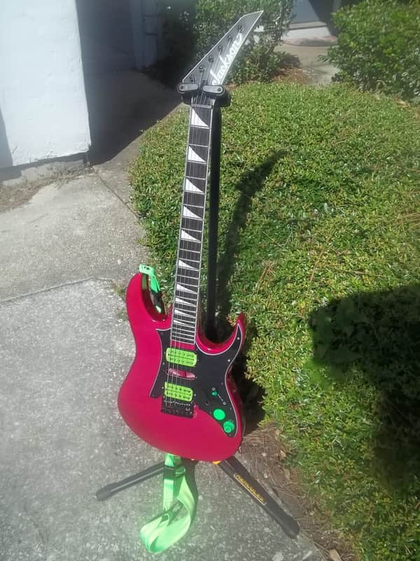Jackson Neck w/Ibanez RG Body Guitar~Dimarzio P/U & Strap~Neon
