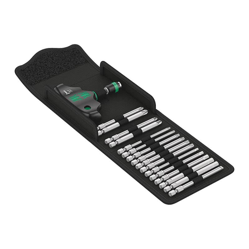 Wera Kraftform Kompakt 400 T Handle 16 x 89 mm Bit Screwdriver Set image 1