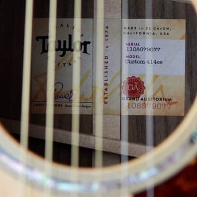 2019 Taylor Custom 414ce Grand Auditorium Acoustic/Electric image 8