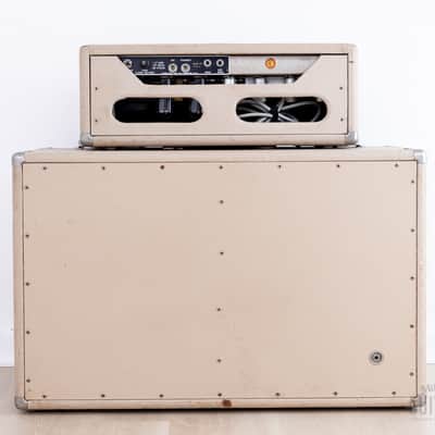 1964 Fender Bassman 6G6-B Tuxedo Brown Panel Blonde Vintage Piggyback Tube Amp, 100% Original w/ Oxford 12M6 image 7
