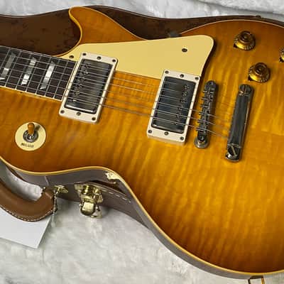 NEW ! Gibson Custom Shop 1959 Les Paul - Golden Poppy Burst - Authorized Dealer - Hand Picked Curly Maple Flame Top - VOS - 8.6 lbs - G07179 image 8