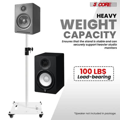 5 Core Speaker Stand Adjustable 61" Heavy Duty PA DJ Tripod Studio Monitor Stands image 3