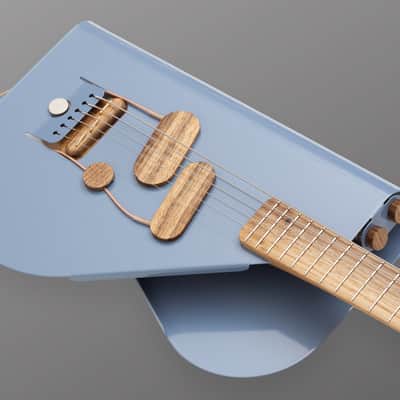 Verso Orbit Baritone 2024. - Dove Blue / Walnut - Sheet Metal Body w/ freely adjustable Magnetic Pickups SC1 Neck & HB2 Bridge - NEW. (Authorized Dealer) image 3