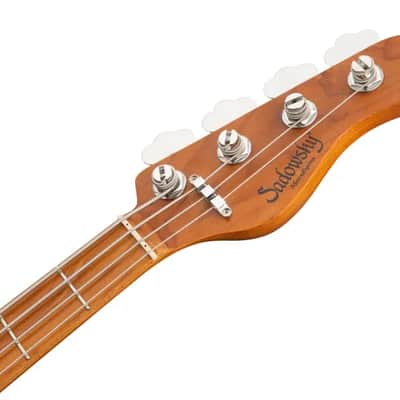Sadowsky MetroExpress 24-Fret Modern Bass, Roasted Maple Fingerboard, 4-String - Solid Champagne Metallic High Polish image 7