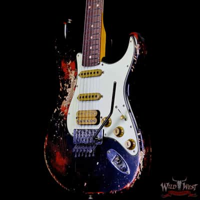 2026 Fender Custom Shop Black Lightning Stratocaster Floyd Rose HSS Rosewood Board Heavy Relic Candy Tangerine 8.05 lbs image 2